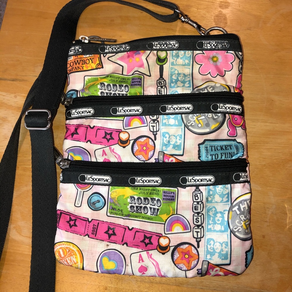 LeSportSac crossbody purse circus print
